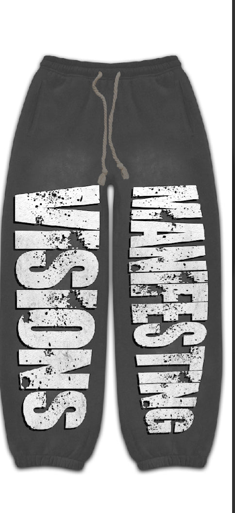 Manifesting Visions Grey Jogger Sweats