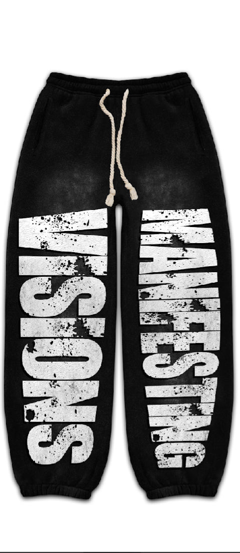 Manifesting Visions Black Loose Sweats